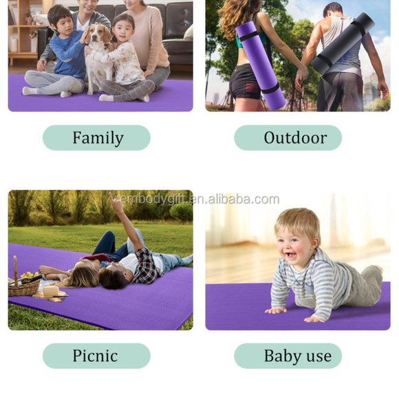 Thick Fitness Mat Non Slip 72"x24" - 1/2" Thick workout mat - Picture 10 of 12